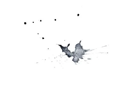 Black ink splashes for graphic design elements abstract ink Stock Illustration