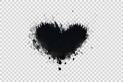 Black ink splashes isolated transparency background. Stock Illustration