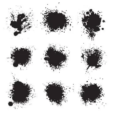 Black ink splat Stock Illustration