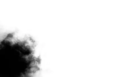 Black ink splatter blot spreading turbulent moving abstract painting animation Video stock 97565593