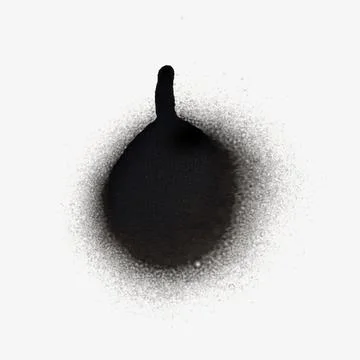Black ink splatter collage element Stock-Fotos