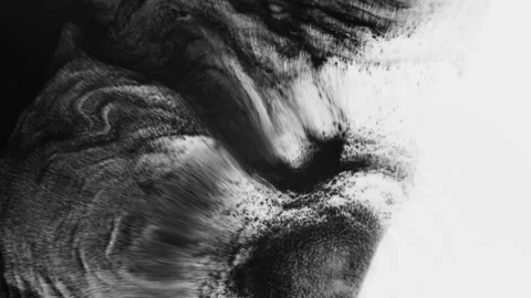 Black Ink Splatter Creating Abstract Motion. Stock Footage 317301061