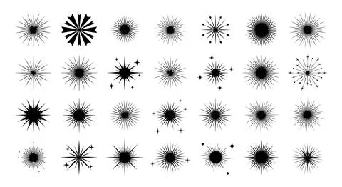 Black ink splatter effects Stock Illustration
