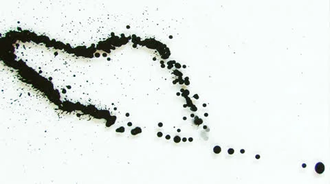 Black Ink Splatter. Stock Footage 27093551