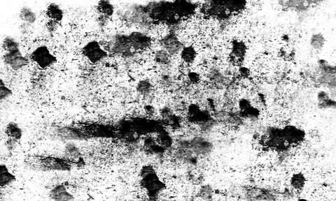 Black Ink Splatter Grunge Texture on White Background 库存插图