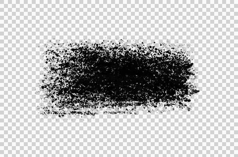 Black Ink Splatter Grunge Texture with Transparent Background, Distressed S.. Stock Illustration