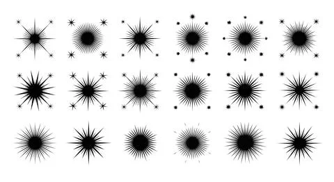 Black ink splatter set on white Stock Illustration