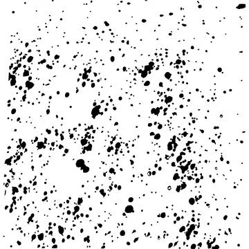 Black Ink Splatter on Transparent Background. Abstract Black Ink Splashes. Stock Illustration