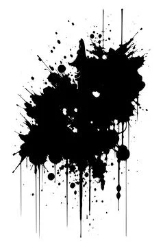 Black ink splatters Ilustração Stock