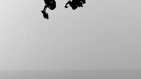 Black Ink Spread in Underwater Stock Footage 89907300