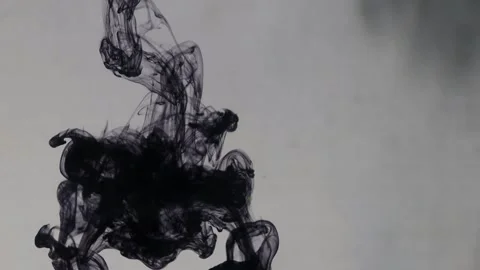 Black ink spread in water Stock Footage 153271927
