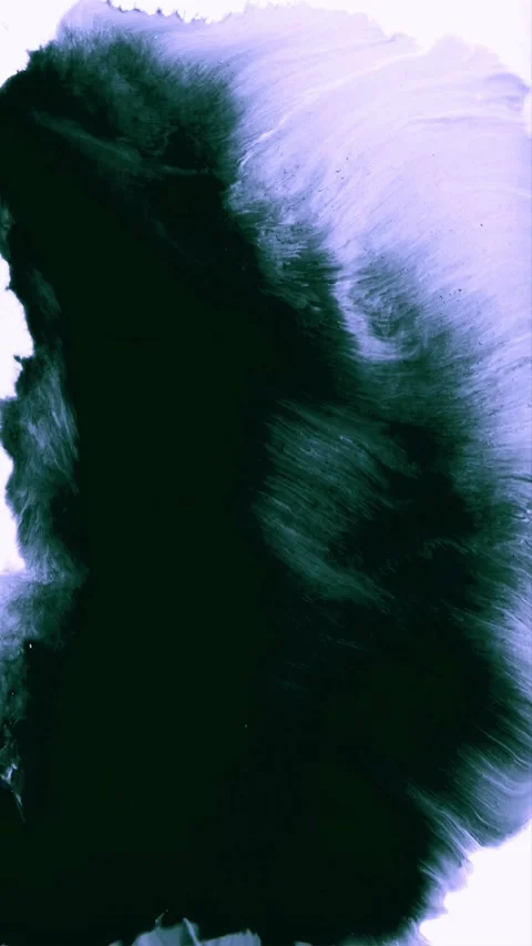 Black ink spreading on white background in motion. Stock Footage 340465466