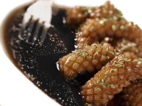 Black ink squid Stock Photos