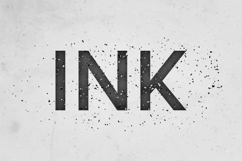 Black Ink Stamp on Paper Stock Illustration