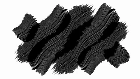Black ink swirl dissolving into abstract fluid shapes. Dynamic liquid Stock Footage 340003432
