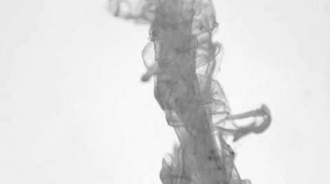 Black ink swirling Stock Footage 49942817