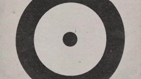Black ink target ring, silkscreen print seamless loop Stock Footage 346768824