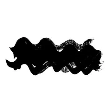 Black ink vector brush banner. Vector illustration. Grunge wave texture. Stock Illustration