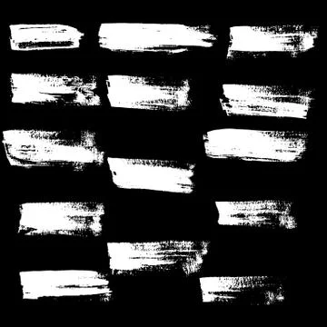 Black ink vector brush strokes. Vector illustration. Grunge texture Stock Illustration