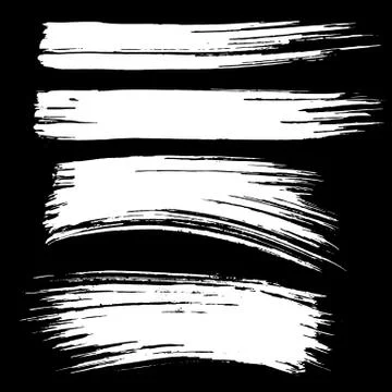 Black ink vector brush strokes background. Vector illustration. Grunge texture Stock Illustration