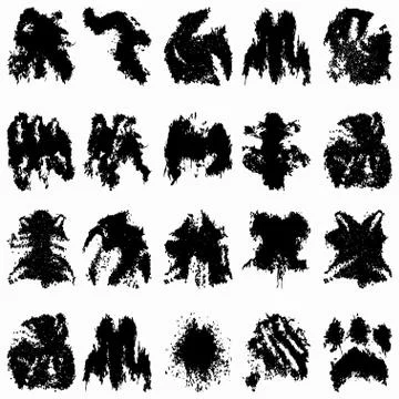 Black ink vector brush strokes Stock-Illustration