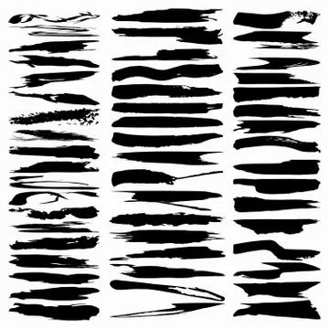 Black ink vector brush strokes 스톡 일러스트