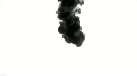 Black ink in water 2 Stock Footage 10895967