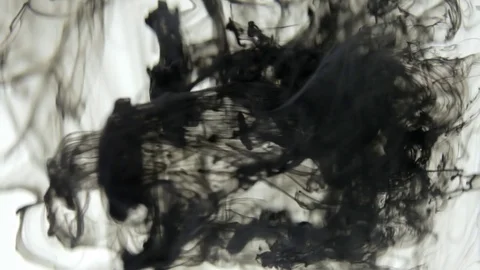 Black Ink in Water Background Stock Footage 73054082
