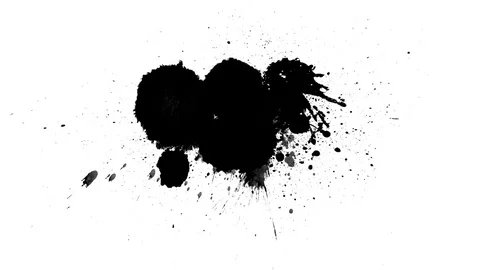 Black inks drops Stock Footage 78515417