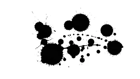 Black inks drops Video stock 102724059