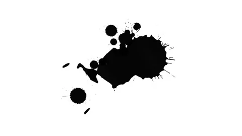 Black inks drops Video stock 102724095