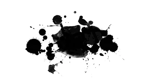 Black inks drops Stock Footage 102724142