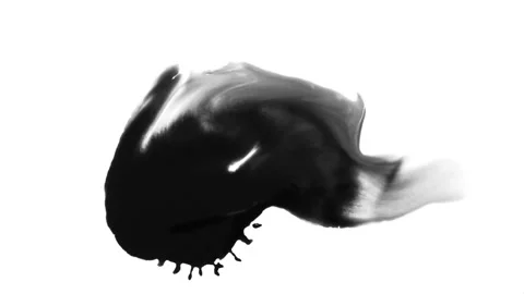 Black inks drops Video stock 103858710