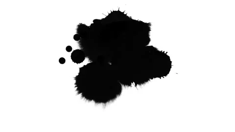 Black inks drops 動画素材 103858831