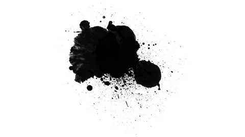 Black inks drops Video stock 106192111