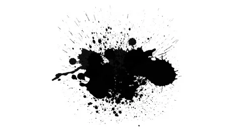 Black inks drops Video stock 106192449