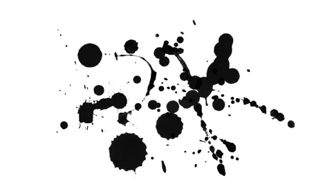 Black inks drops Video stock 106192472