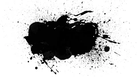 Black inks drops Video stock 108668557