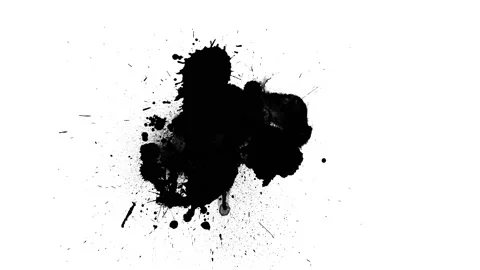 Black inks drops Video stock 108668569