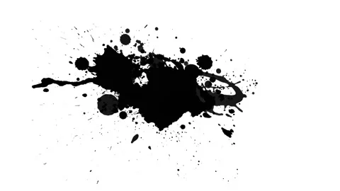 Black inks drops Video stock 108668595