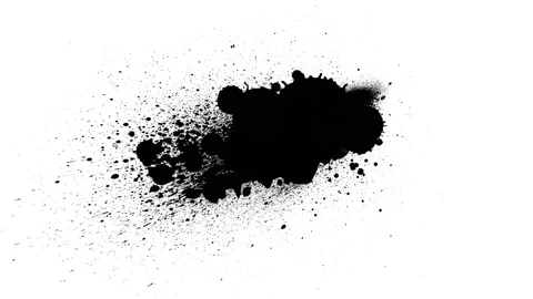 Black inks drops Video stock 108668929