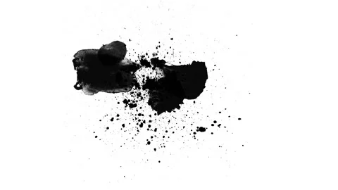 Black inks drops Video stock 108669036