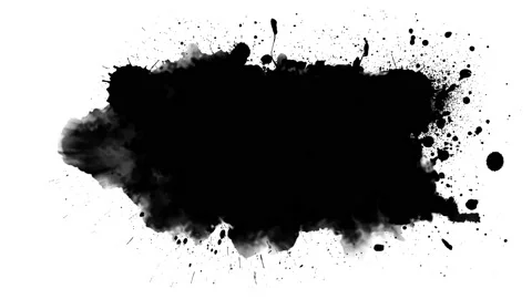 Black inks drops Video stock 121323130