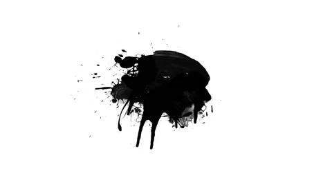 Black inks drops Stock Footage 125434758