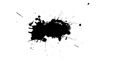 Black inks drops 動画素材 125434760
