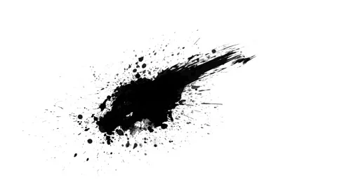 Black inks drops Stock Footage 125434812