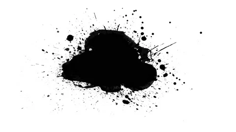 Black inks drops Stock Footage 132805948