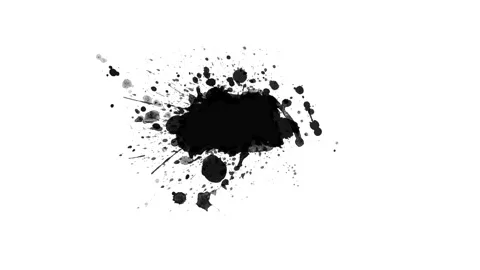 Black inks drops Video stock 132806142