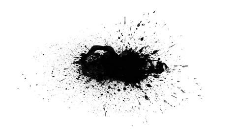 Black inks drops Video stock 132806265