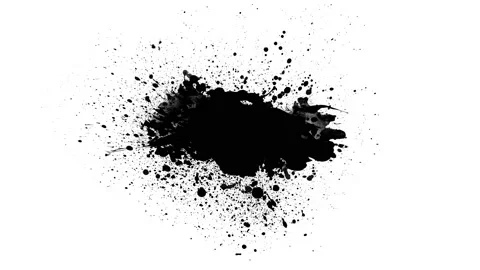 Black inks drops Video stock 140344474